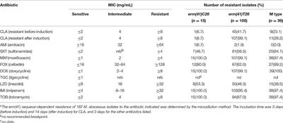 Relationship between Antibiotic Susceptibility and Genotype in Mycobacterium abscessus Clinical Isolates
